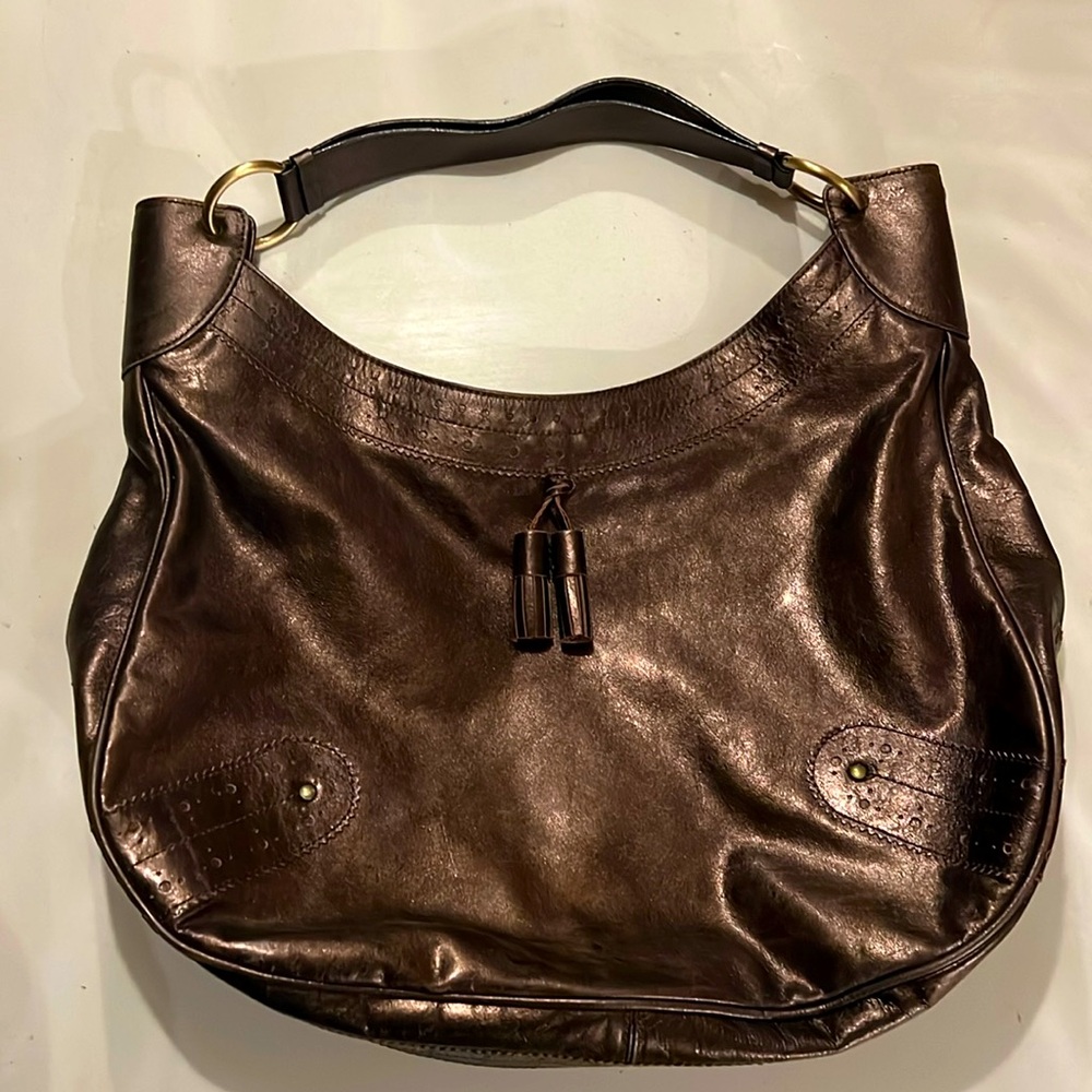 Burberry Metallic Copper Brown Shoulder Bag
